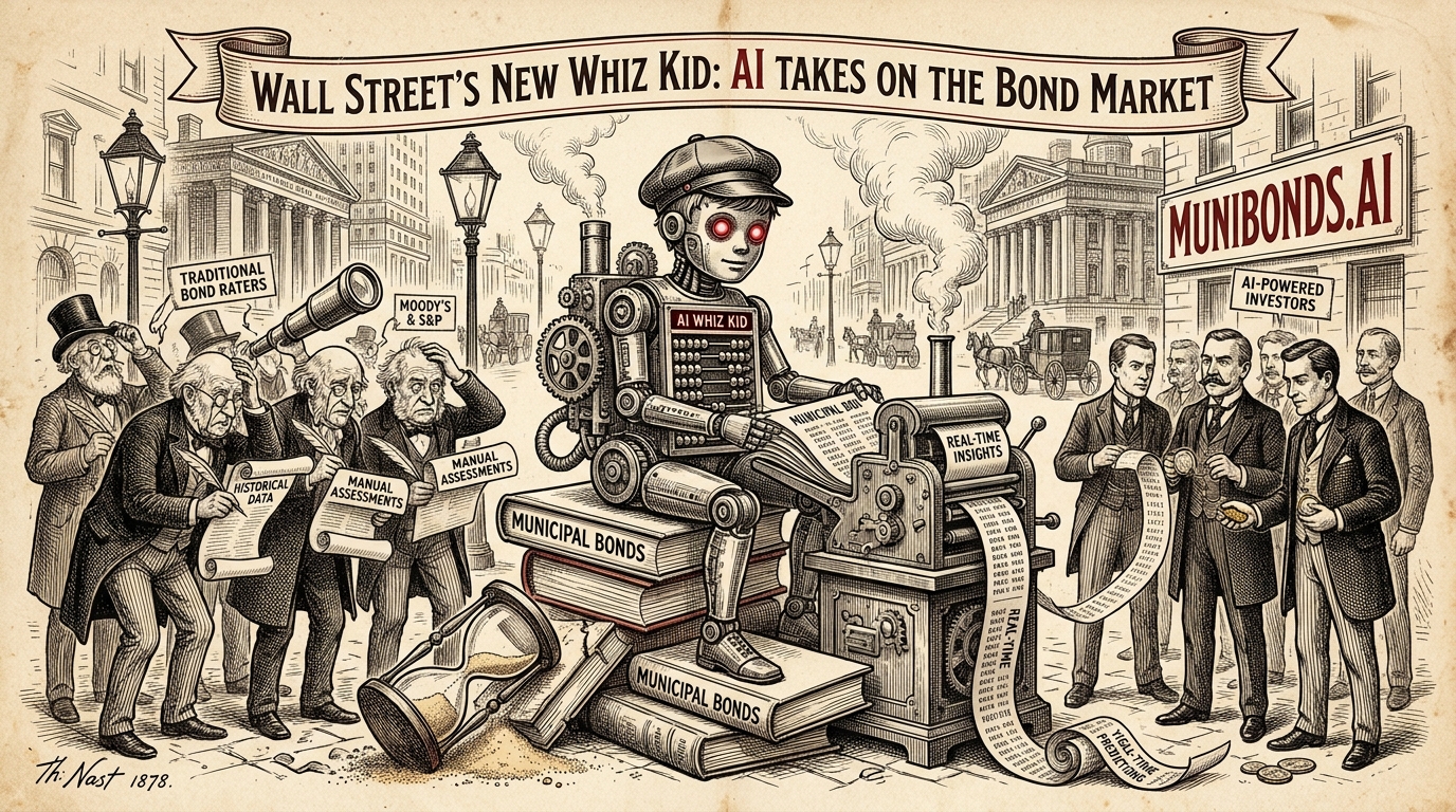 Wall Street's New Whiz Kid: AI Takes On The Bond Market - MuniBonds.ai editorial illustration