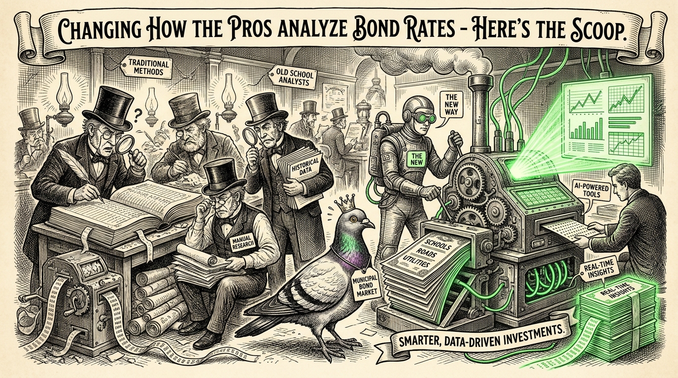 Changing How the Pros Analyze Bond Rates - Here’s the Scoop - MuniBonds.ai editorial illustration